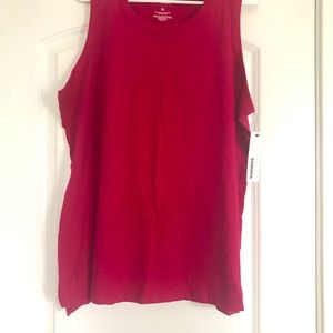 NWT XL Sonoma Sleeveless Shirt - Cranberry Color